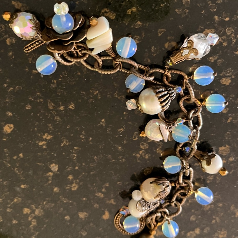 Opalescent Vintage Charm Bracelet
